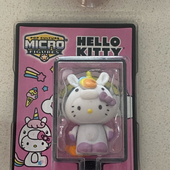 Worlds Smallest Hello Kitty Micro Pop Figure white unicorn costume NEW - Picture 4 of 4